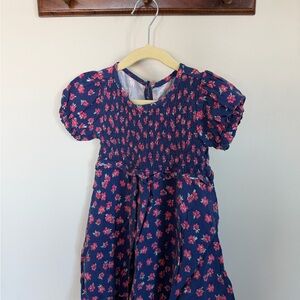 Wonder Nation Navy and Pink Floral Dress